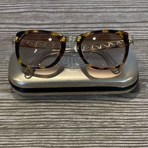 Vintage Jean Paul Gaultier Tortoise & Metal Eiffel Tower Sunglasses 56 0…